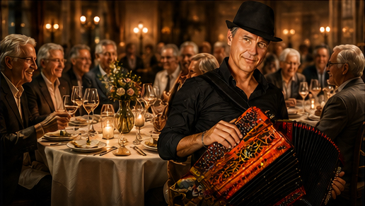 Repas avec accordéon